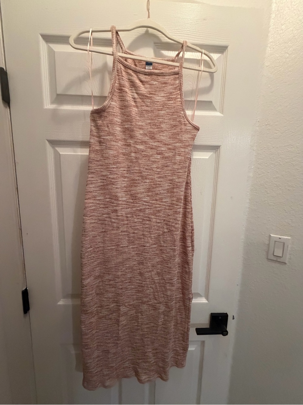 Old Navy Blush Pink Marled Knit Midi Dress
